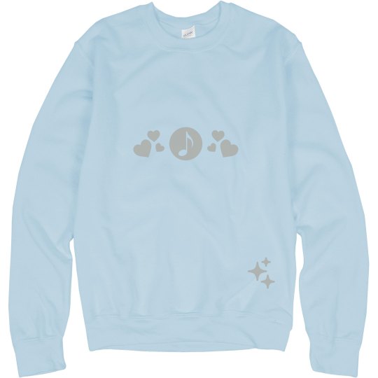 Music blue sweatshirt