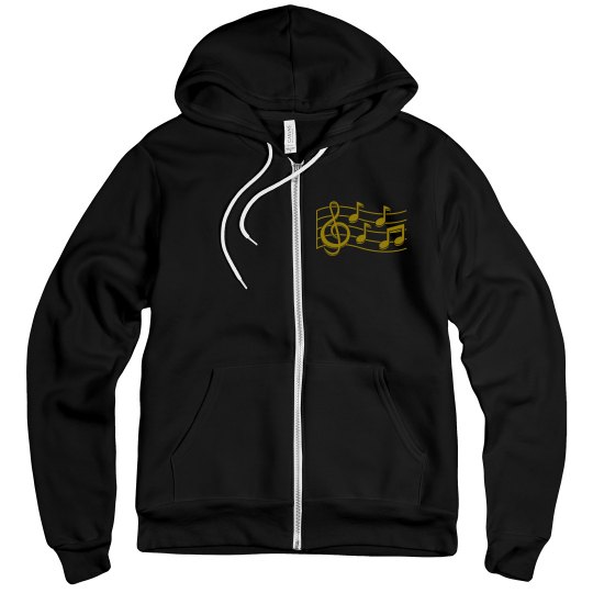 Music notes hoodie 1