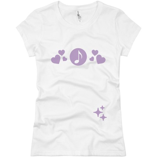 Music notes ladies top