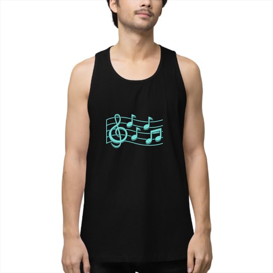 Music notes tank top