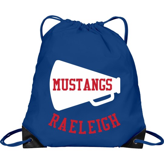 Mustangs megaphone bag Port & Company Drawstring Cinch Bag