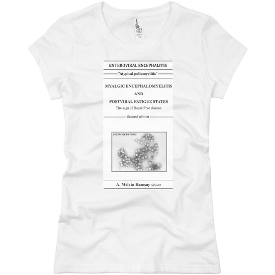 Myalgic Encephalomyelitis White Slim Ladies T-Shirt