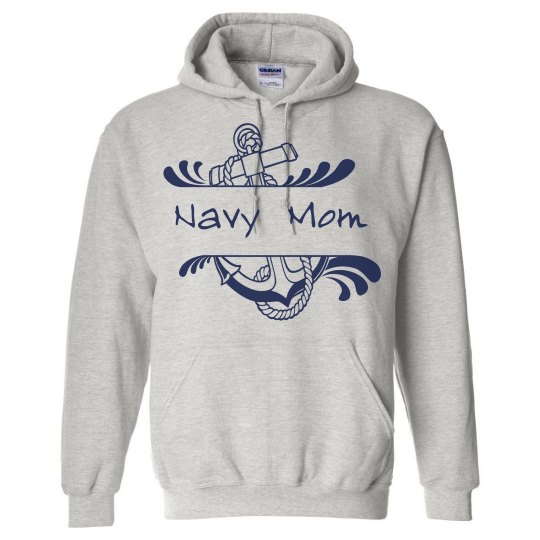 Navy Mom Hoodie