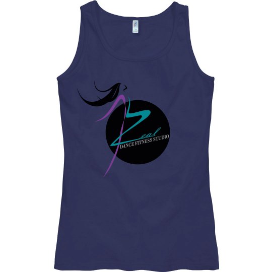 Navy Semi Slim Tank with Zeal Logo