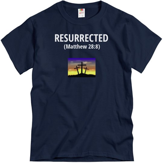 Navy tee w/cross graphics