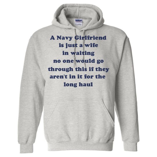 Navy Wife in Waiting Hood