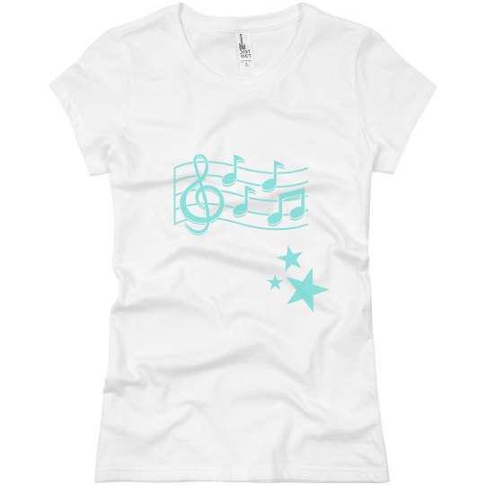 New music notes tee