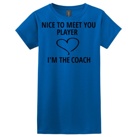 NICE TO MEET YOU PLAYER blue T-shirt