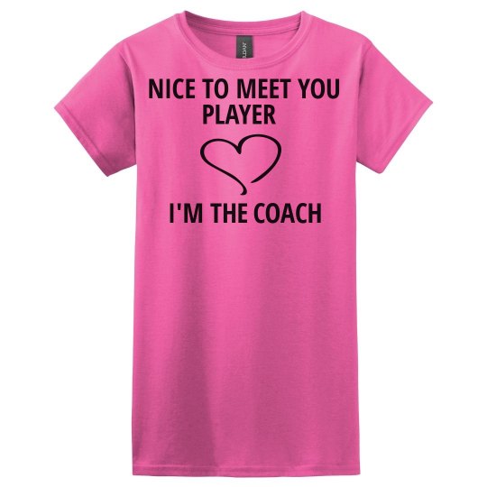 NICE TO MEET YOU PLAYER pink T-shirt