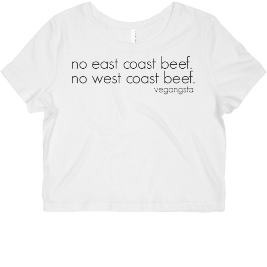 no beef... crop top tee no beef... crop top tee