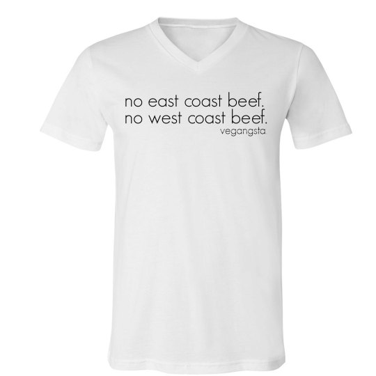 no beef... unisex vneck tee