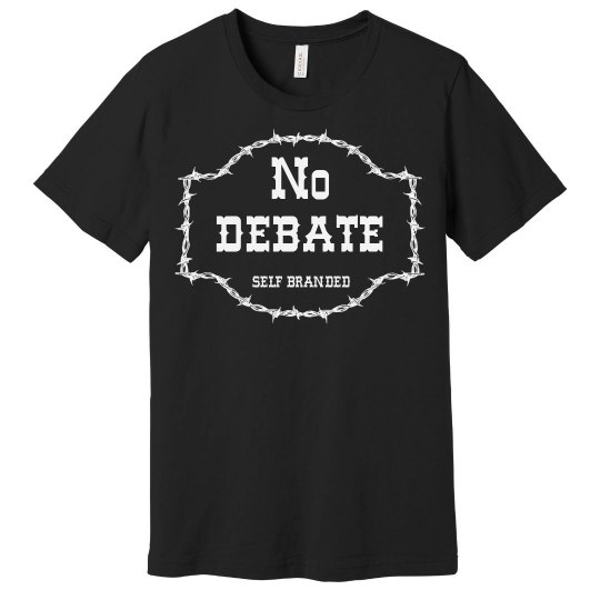 No Debate Tee Blk