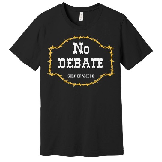 No Debate Tee Blk Yellow No Debate Tee Blk Yellow