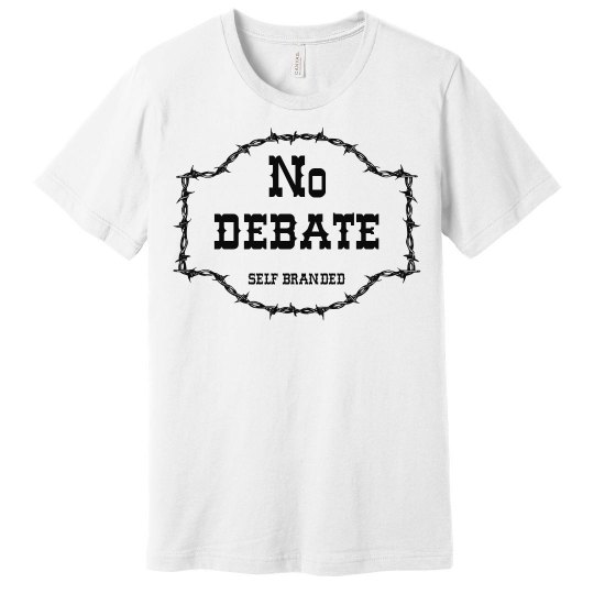 No Debate Tee White