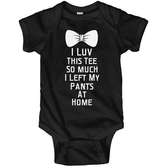 No Pnats Onesie BLK