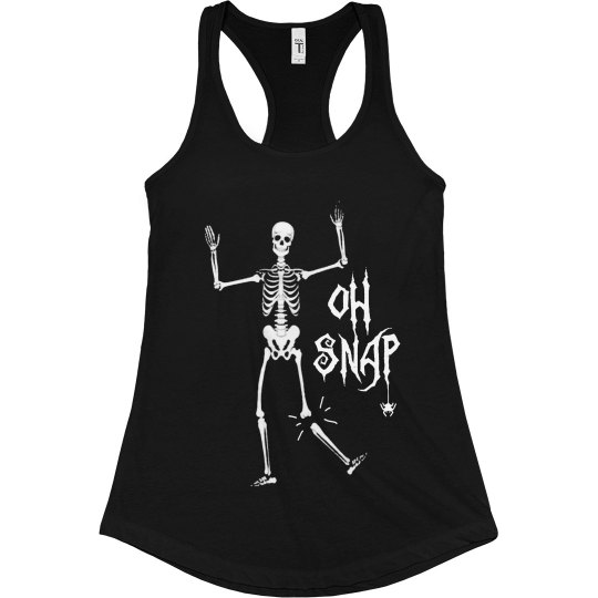 OH SNAP SKELETON TANK - HALLOWEEN