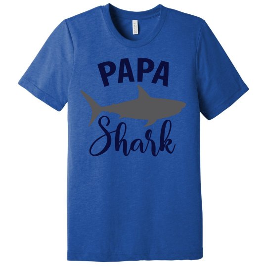 Papa Shark Tri-blend Shirt Papa Shark Tri-blend Shirt