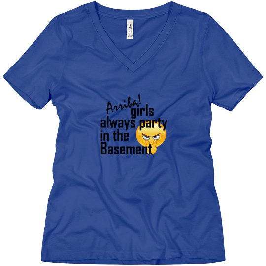 Party in the Basement Tee - Black Text 