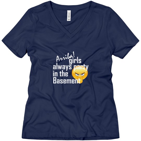 Party in the Basement Tee - White Text