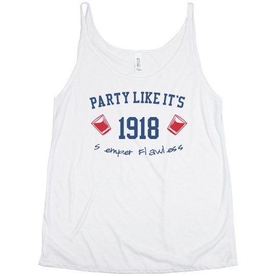 Party Like It's 1918 Tank Wht