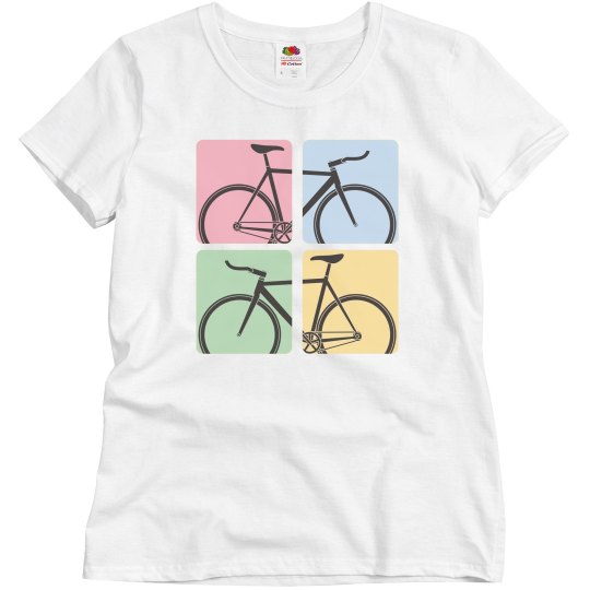 Pastel Bike Graphic