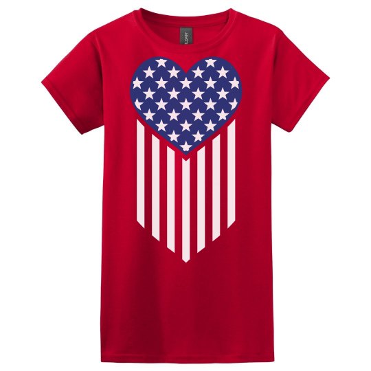 Patriotic American Flag Heart Patriotic American Flag Heart