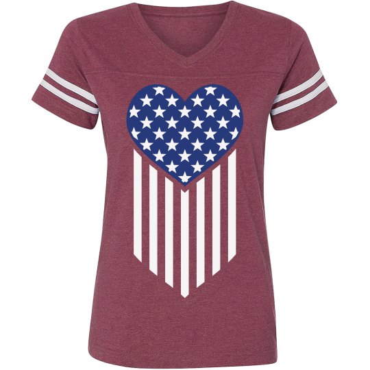Patriotic American Flag Heart Patriotic American Flag Heart