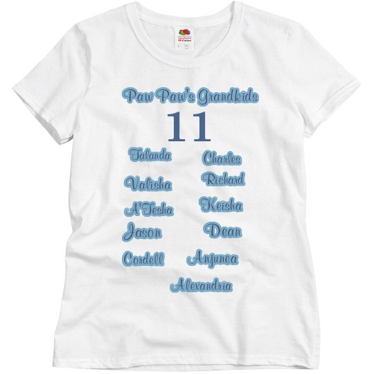 paw paw grandkids shirt 