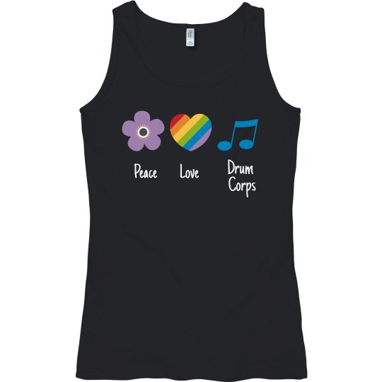 PEACE LOVE CRUM CORPS BLACK TANK