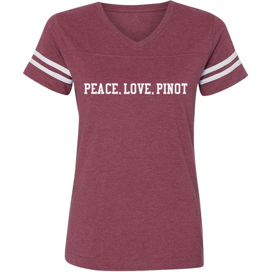 Peace, Love, Pinot Team T (maroon)
