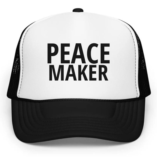 peace maker trucker hat