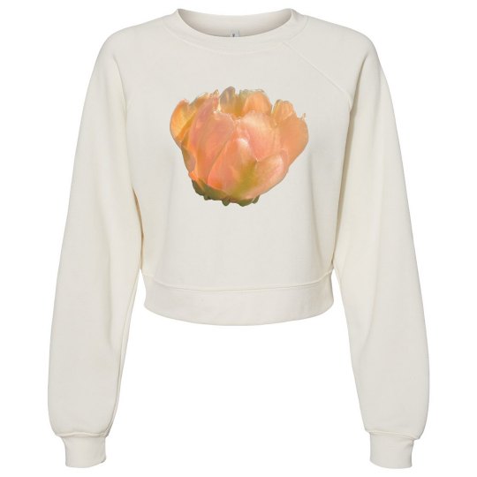 Peach Cactus Flower Lucy LaRue Fleece Sweatshirt