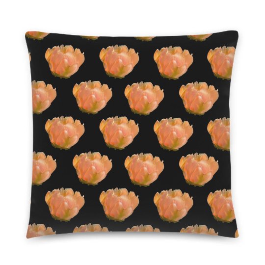 Peach Cactus Flower Lucy LaRue Pillow 2