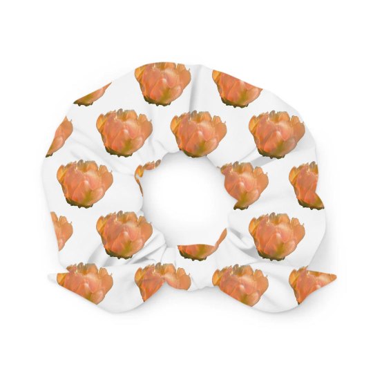Peach Cactus Flower Lucy LaRue Scrunchie Peach Cactus Flower Lucy LaRue Scrunchie