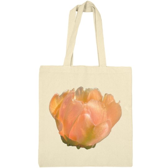 Peach Cactus Flower Tote Bag
