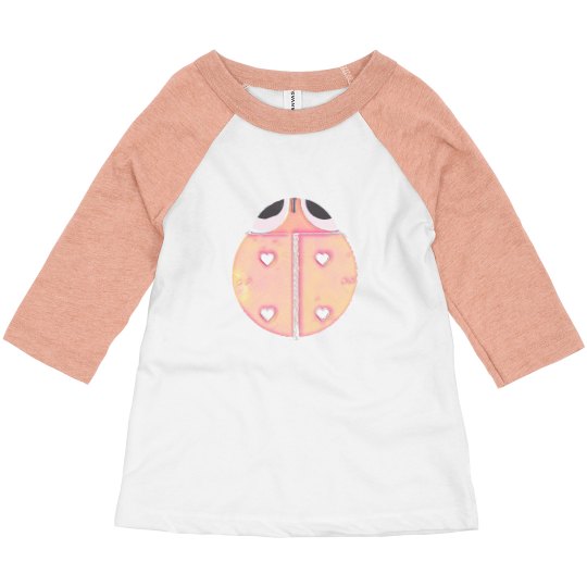 Peach Ladybug! Baseball Tee