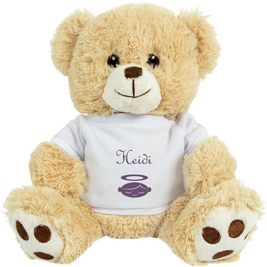 Personalised baby name brown teddybear