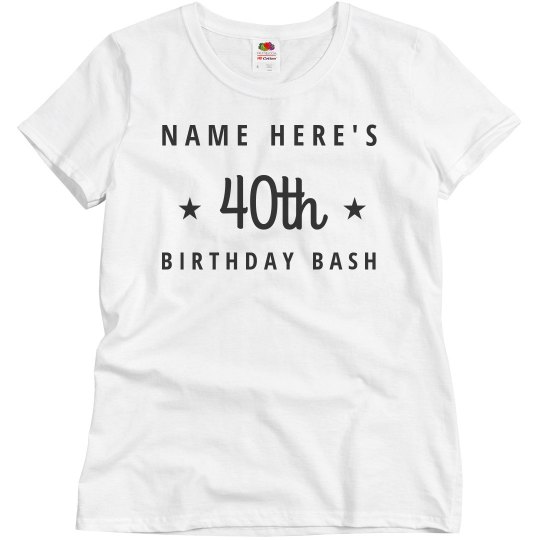Personalize A 40th Birthday Design