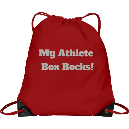 Pink & silver my athlete box rocks drawstring bag Pink & silver my athlete box rocks drawstring bag