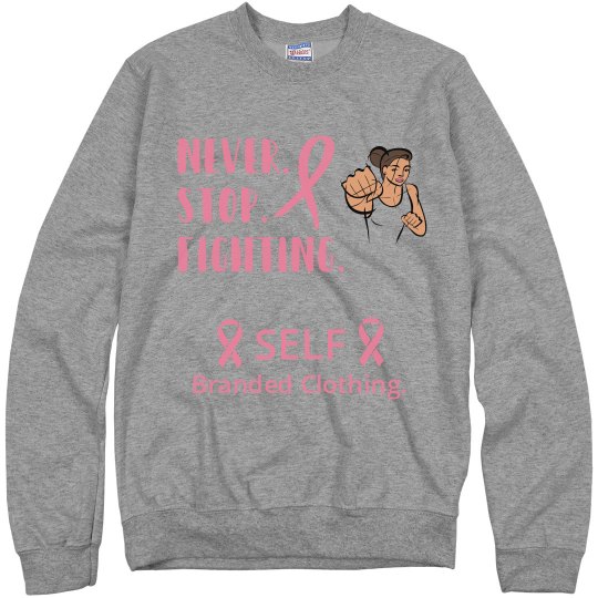 Pink Cancer Ribbon  Gray