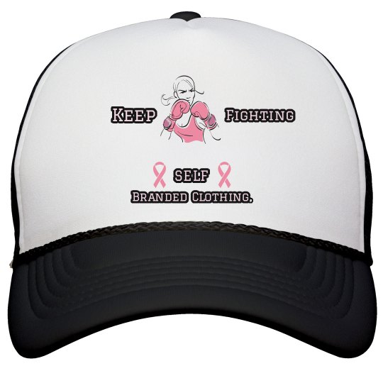 Pink Cancer Ribbon Hat Blk 