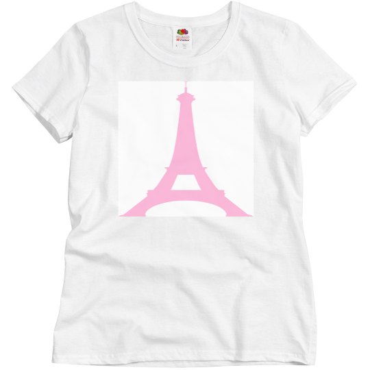 Pink Eiffel Tower Tee