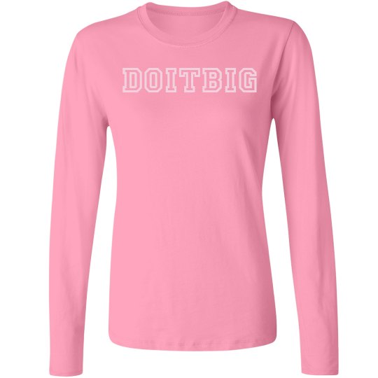 Pink flat LS T-shirt/w
