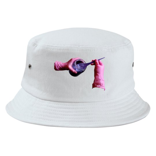 Pink Gloved Hands Purple Goo Lucy LaRue Bucket Hat