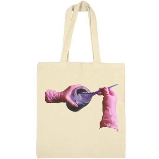 Pink Gloved Hands Purple Goo Lucy LaRue Tote Bag