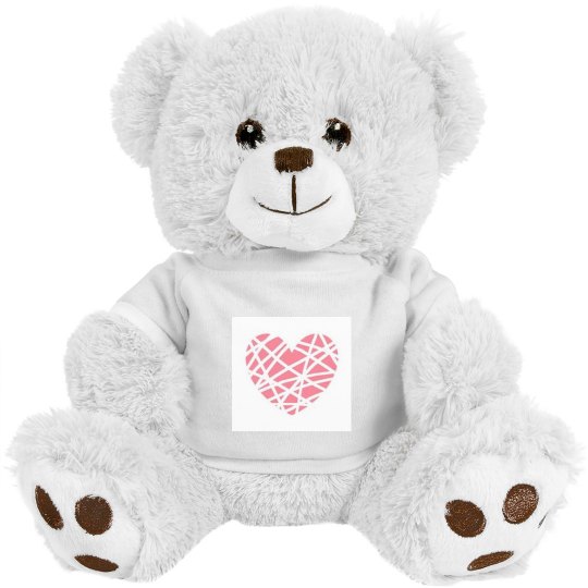 pink heart bear 