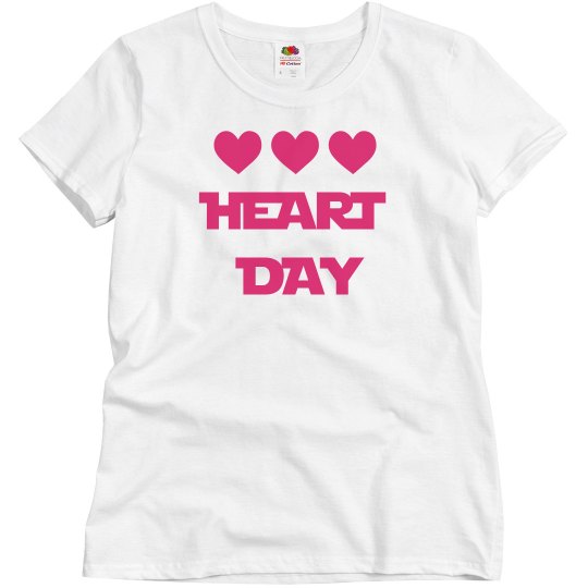 Pink Heart Day Womens Tee