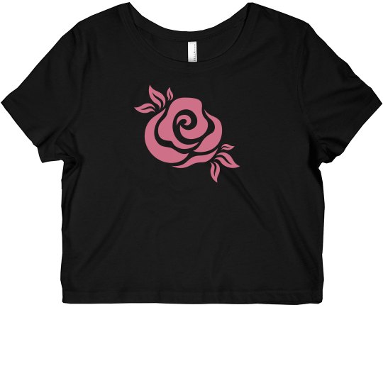 Pink Rose Crop Top