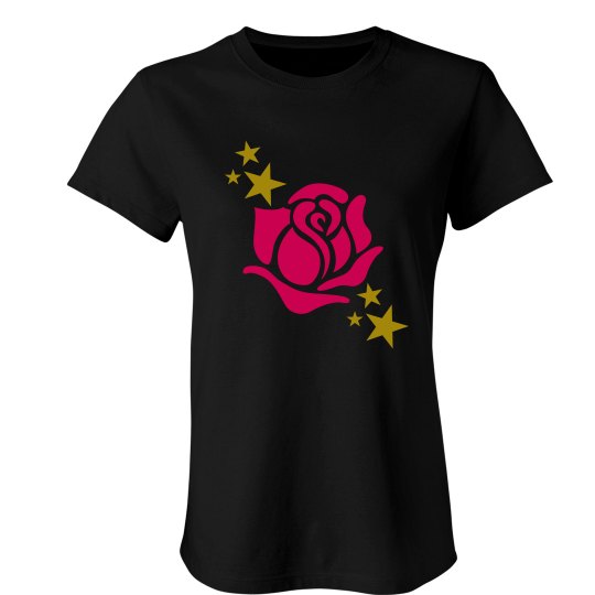 Pink rose Stars tshirt