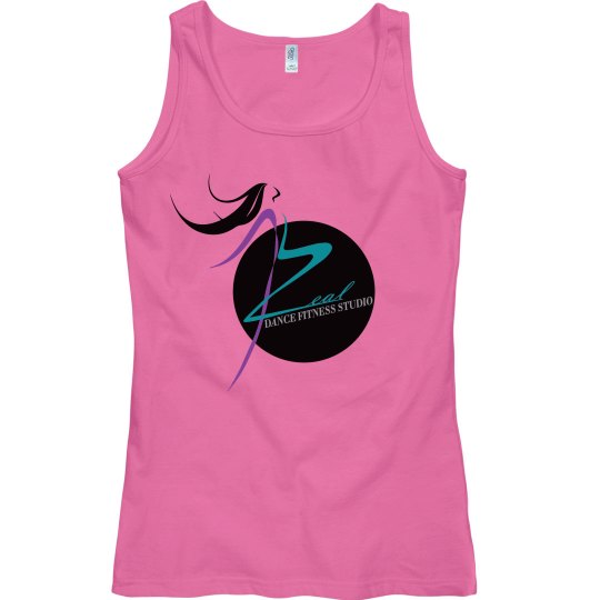 Pink Semi Slim Tank with Zeal Logo